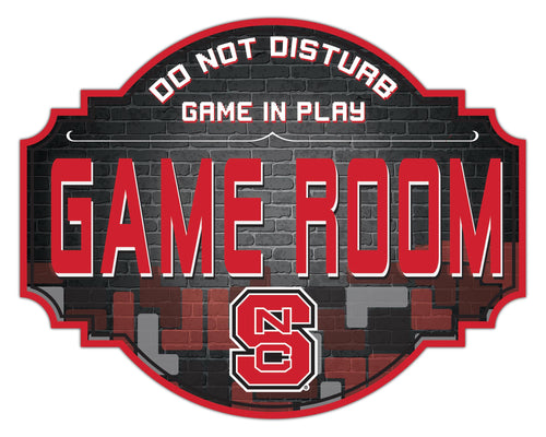 NC State Wolfpack Game Room Wood Tavern Sign -12