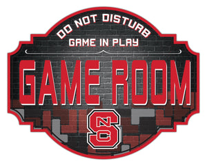 NC State Wolfpack Game Room Wood Tavern Sign -12"