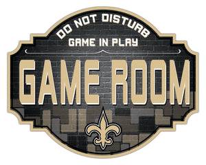 New Orleans Saints Game Room Wood Tavern Sign -12"