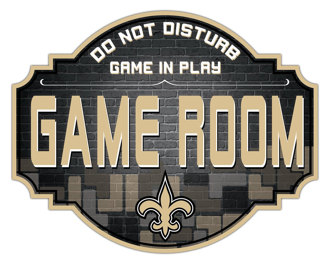 New Orleans Saints Game Room Wood Tavern Sign -12