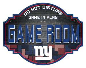 New York Giants Game Room Wood Tavern Sign -12"