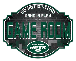 New York Jets Game Room Wood Tavern Sign -12"