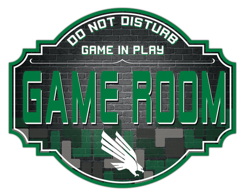 North Texas Mean Green Game Room Wood Tavern Sign -12