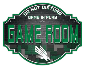 North Texas Mean Green Game Room Wood Tavern Sign -12"