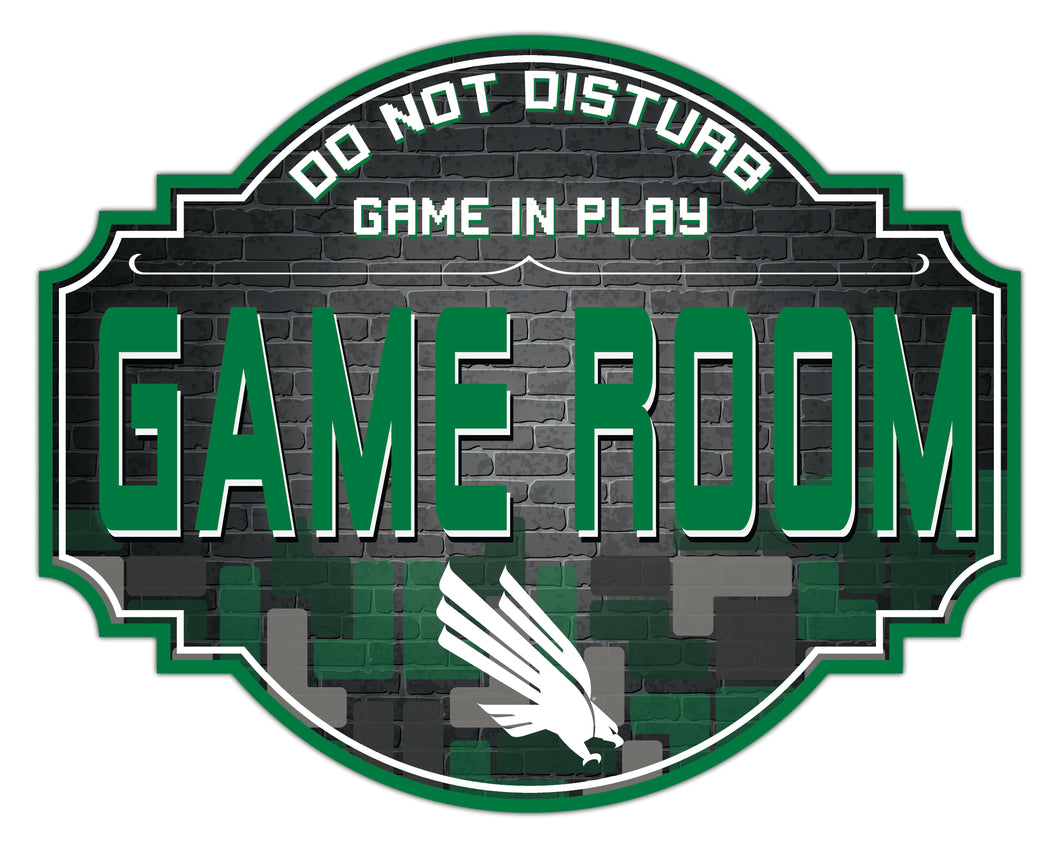 North Texas Mean Green Game Room Wood Tavern Sign -12