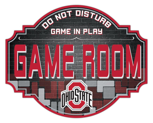 Ohio State Buckeyes Game Room Wood Tavern Sign -12