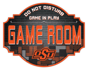Oklahoma State Cowboys Game Room Wood Tavern Sign -12"