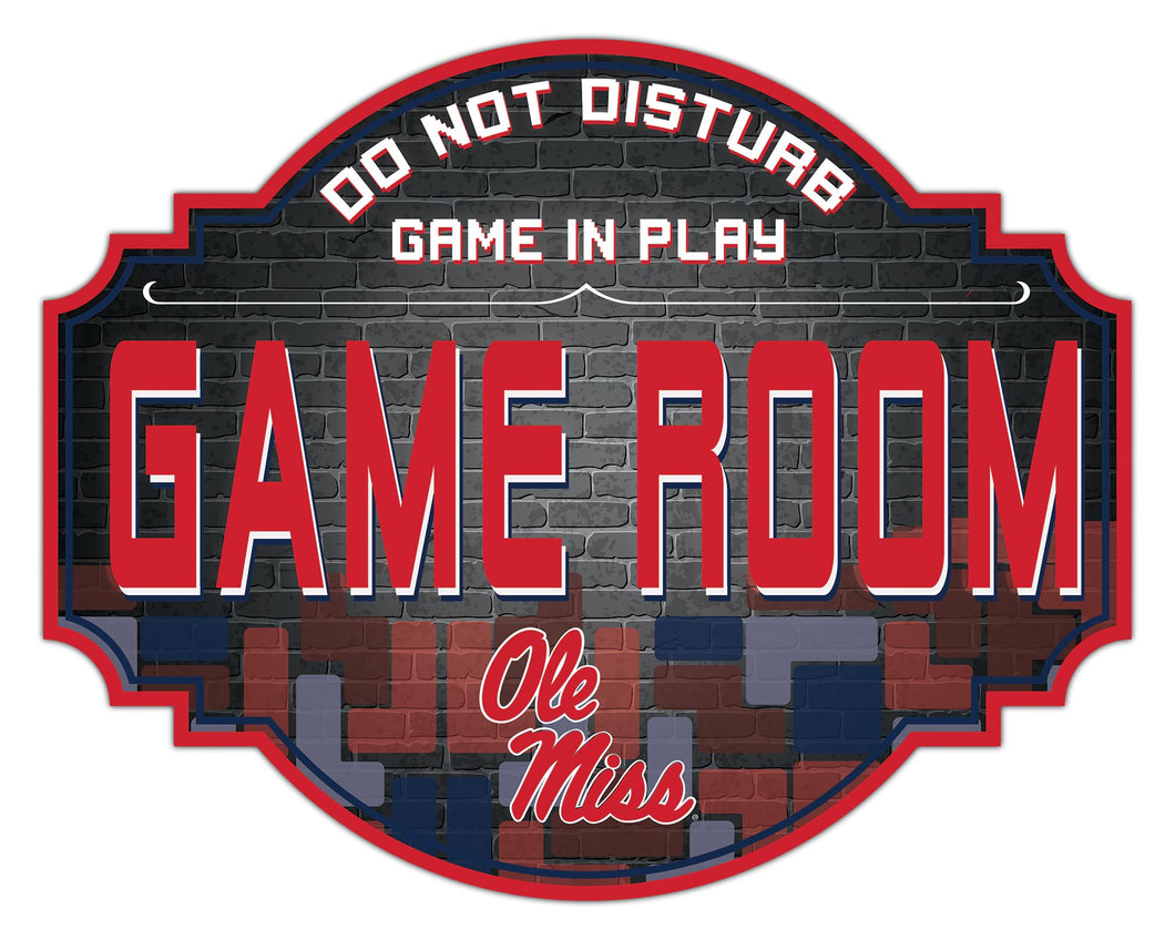 Ole Miss Rebels Game Room Wood Tavern Sign -12