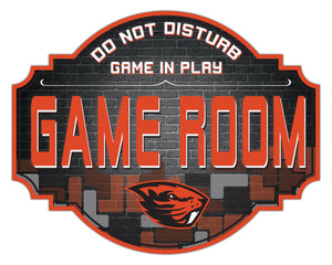Oregon State Beavers Game Room Wood Tavern Sign -12"