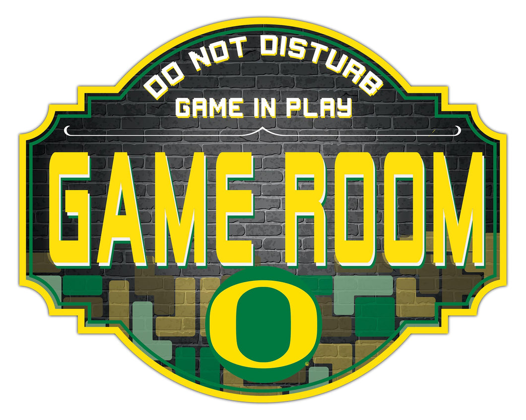 Oregon Ducks Game Room Wood Tavern Sign -12