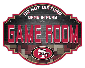 San Francisco 49ers Game Room Wood Tavern Sign -24"