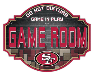 San Francisco 49ers Game Room Wood Tavern Sign -12"