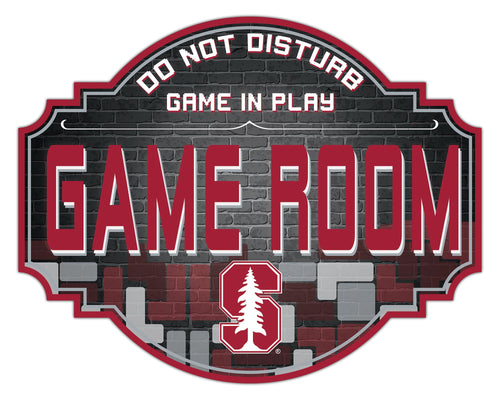 Stanford Cardinal Game Room Wood Tavern Sign -12