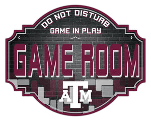 Texas A&M Aggies Game Room Wood Tavern Sign -12"