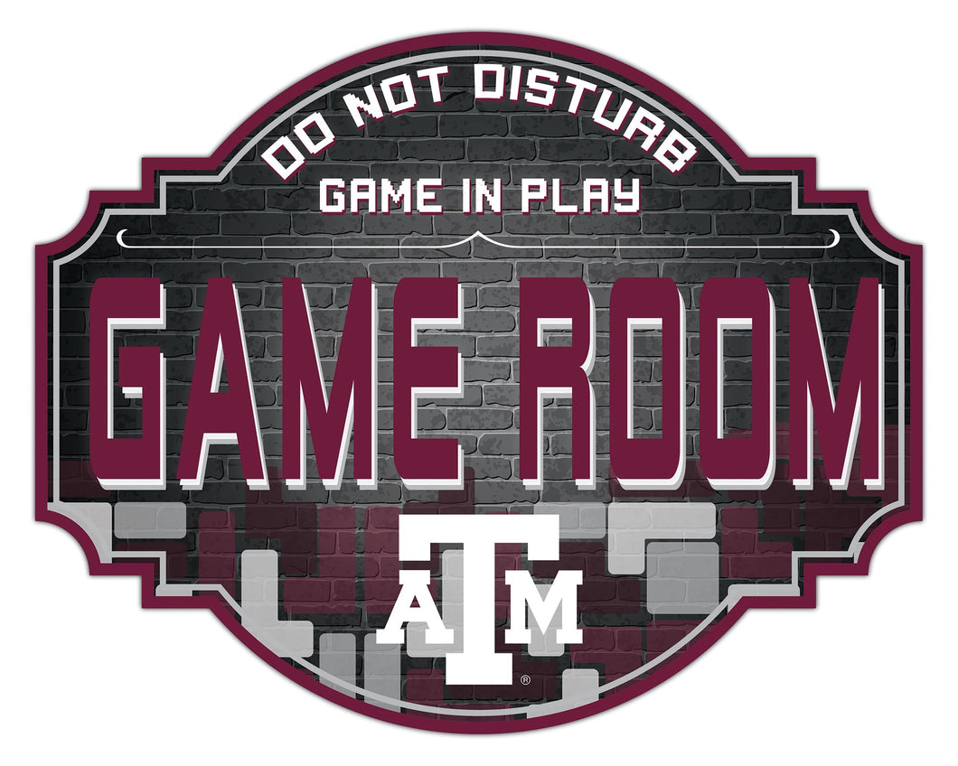 Texas A&M Aggies Game Room Wood Tavern Sign -12
