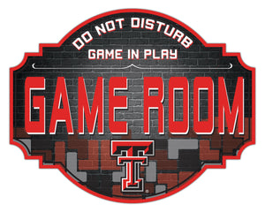 Texas Tech Red Raiders Game Room Wood Tavern Sign -12"