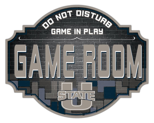 Utah State Aggies Game Room Wood Tavern Sign -12