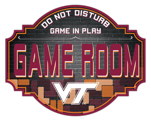 Virginia Tech Hokies Game Room Wood Tavern Sign -12