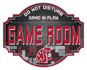 Washington State Cougars Game Room Wood Tavern Sign -12"