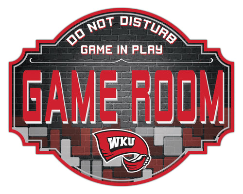 Western Kentucky Hilltoppers Game Room Wood Tavern Sign -12