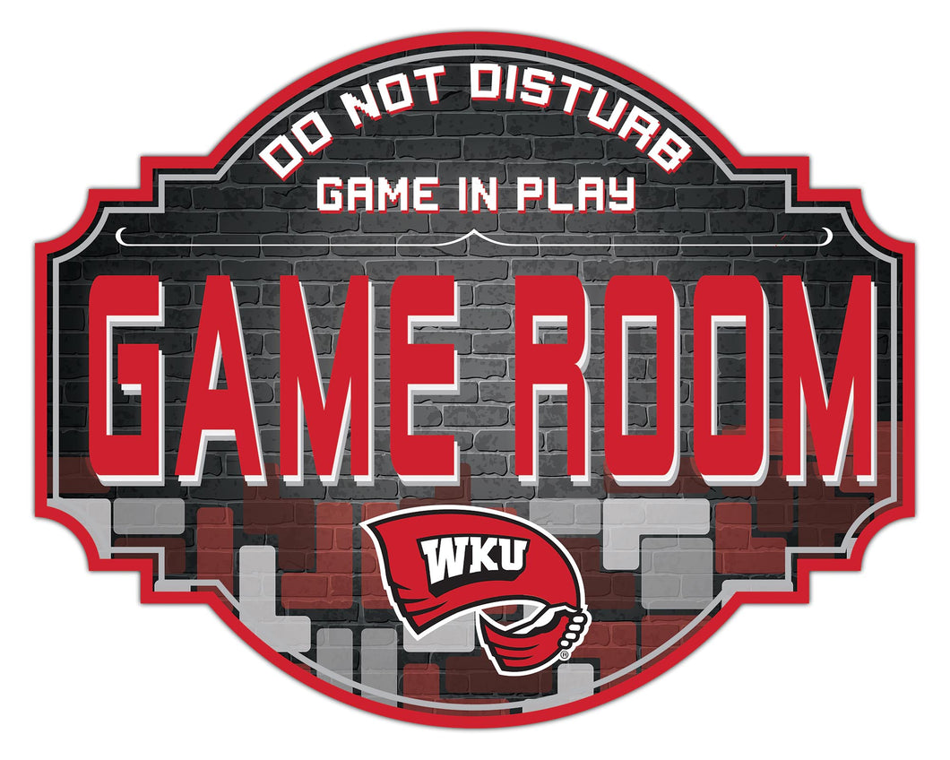 Western Kentucky Hilltoppers Game Room Wood Tavern Sign -12