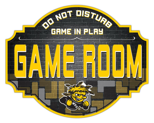Wichita State Shockers Game Room Wood Tavern Sign -12