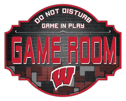 Wisconsin Badgers Game Room Wood Tavern Sign -12