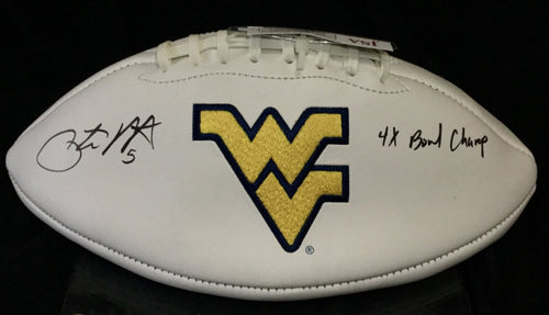 pat white wvu autograph football 