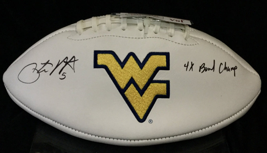 pat white wvu autograph football 