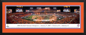Football memorabilia Alabama framed red-orange matte 2015 National Champions panorama from Sports Fanz