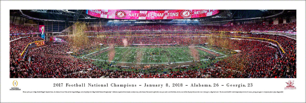 Alabama Crimson Tide 2017 CFP Football National Champions Panoramic Picture