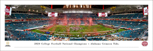 Alabama Crimson Tide 2020 CFP National Champions Panoramic Picture