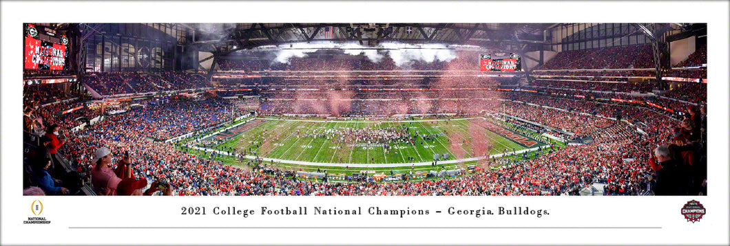 Georgia Bulldogs 2021 CFP National Champions Panoramic Picture