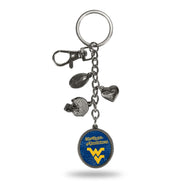 wvu mountaineers football charm key chain 