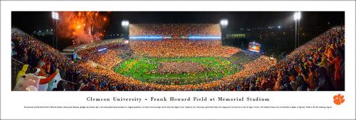 Clemson Tigers Football Memorial Stadium Celebration Panoramic Picture