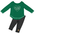 Marshall Thundering Herd Girls Infant Ice Metallic Long Sleeve T-Shirt & Leggings Set