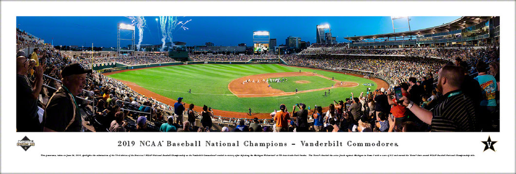 Vanderbilt Commodores 2019 College World Series Champions Panoramic Picture