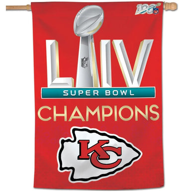 Kansas City Chiefs Super Bowl LIV Champions Vertical Flag - 28