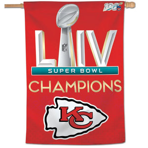 Kansas City Chiefs Super Bowl LIV Champions Vertical Flag - 28"x40"