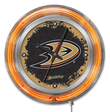 Anaheim Ducks Double Neon Wall Clock - 15 