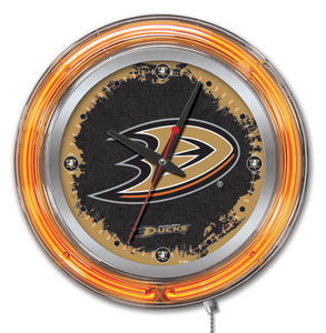 Anaheim Ducks Double Neon Wall Clock - 15 "