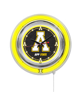 Appalachian State Mountaineers Double Neon Wall Clock - 15 "