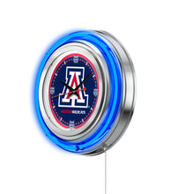 Arizona Wildcats Double Neon Wall Clock - 15 "