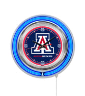Arizona Wildcats Double Neon Wall Clock - 15 "