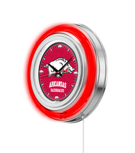 Arkansas Razorbacks Double Neon Wall Clock - 15 "