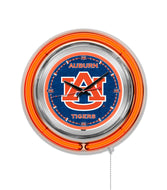 Auburn Tigers Double Neon Wall Clock - 15 "