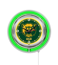 Baylor Bears Double Neon Wall Clock - 15 "