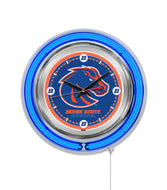 Boise State Broncos Double Neon Wall Clock - 15 "
