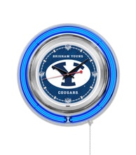 Brigham Young Cougars Double Neon Wall Clock - 15 "