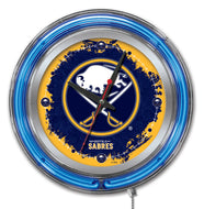 Buffalo  Sabres Double Neon Wall Clock - 15 "